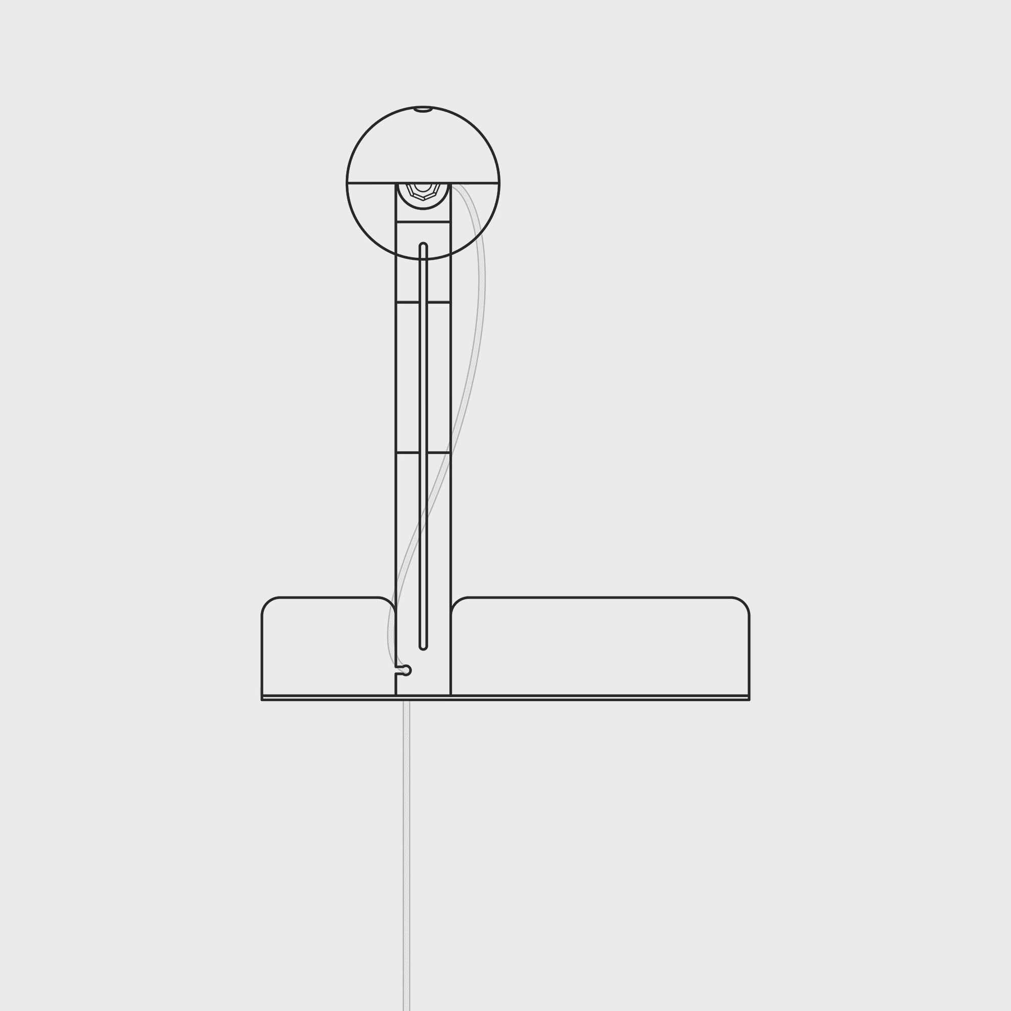 Load video: Wall lamp with shelf and painted LED G125 light bulb - Murio Talia - White