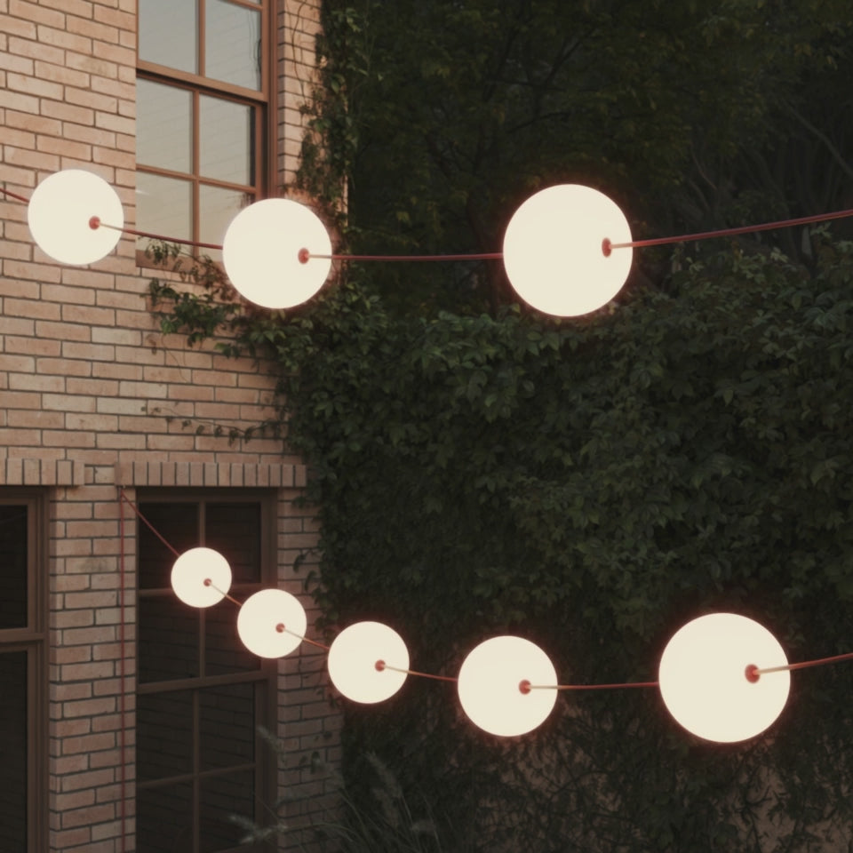Load video: Outdoor IP67 String Light with 12 Light Points Starfish Red with UK Plug - Marina12 Cherry