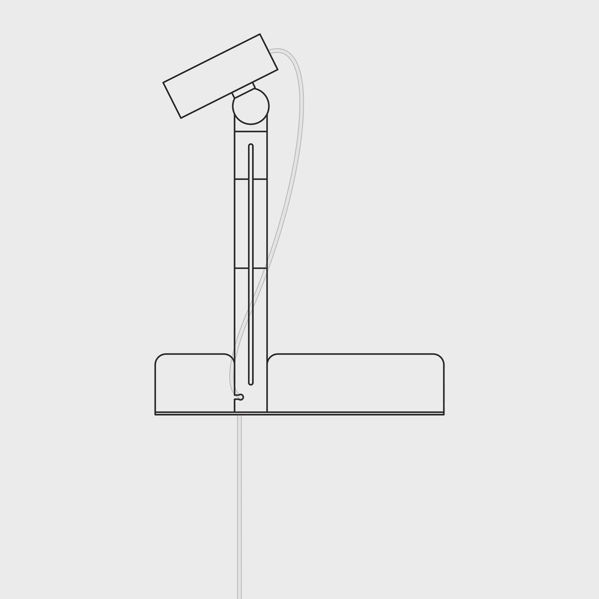 Load video: Wall lamp with shelf, adjustable magnetic Spotlight and UK Plug - Murio Tubo - Cream