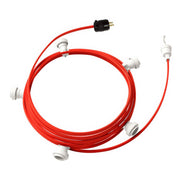 Ready-to-use 25ft String Light with 5 white Sockets, Hook and Plug - CM09