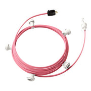 Ready-to-use 25ft String Light with 5 white Sockets, Hook and Plug - CM16