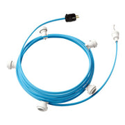 Ready-to-use 25ft String Light with 5 white Sockets, Hook and Plug - CM17