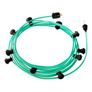 Ready-to-use 40ft String Light with 5 black Sockets, Hook and Plug - CH69