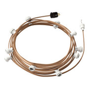 Ready-to-use 40ft String Light with 5 white Sockets, Hook and Plug - CM27