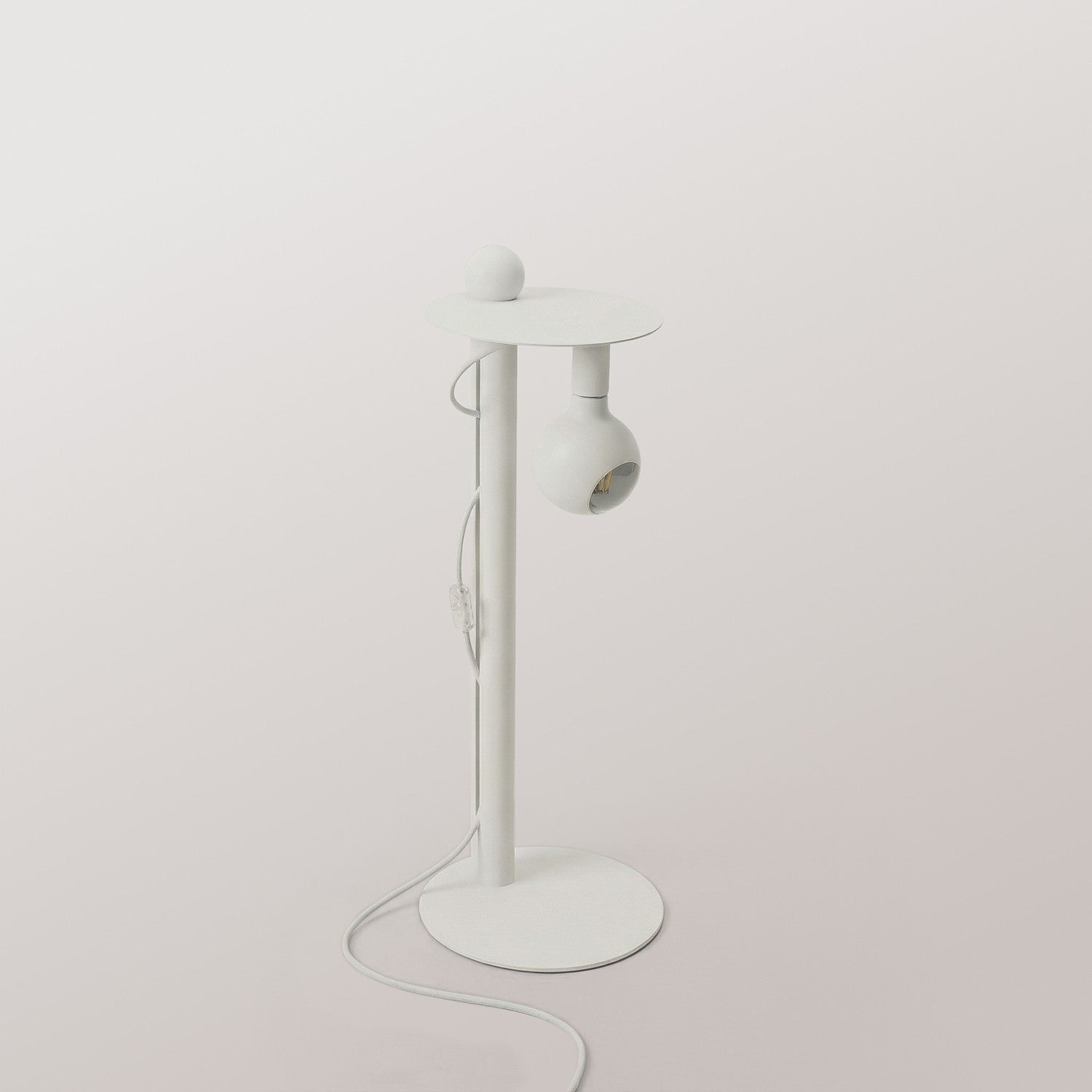 Rocco - Lampada da terra con lampadina Camo - Bianco