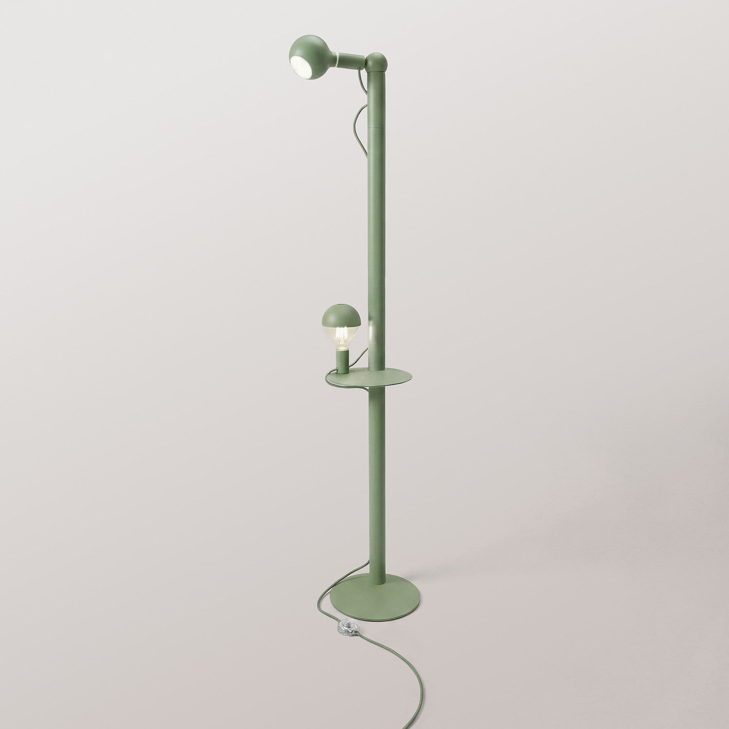 Rocco XXL - Lampada da terra con spina UK e lampadina Maria e Camo - Verde