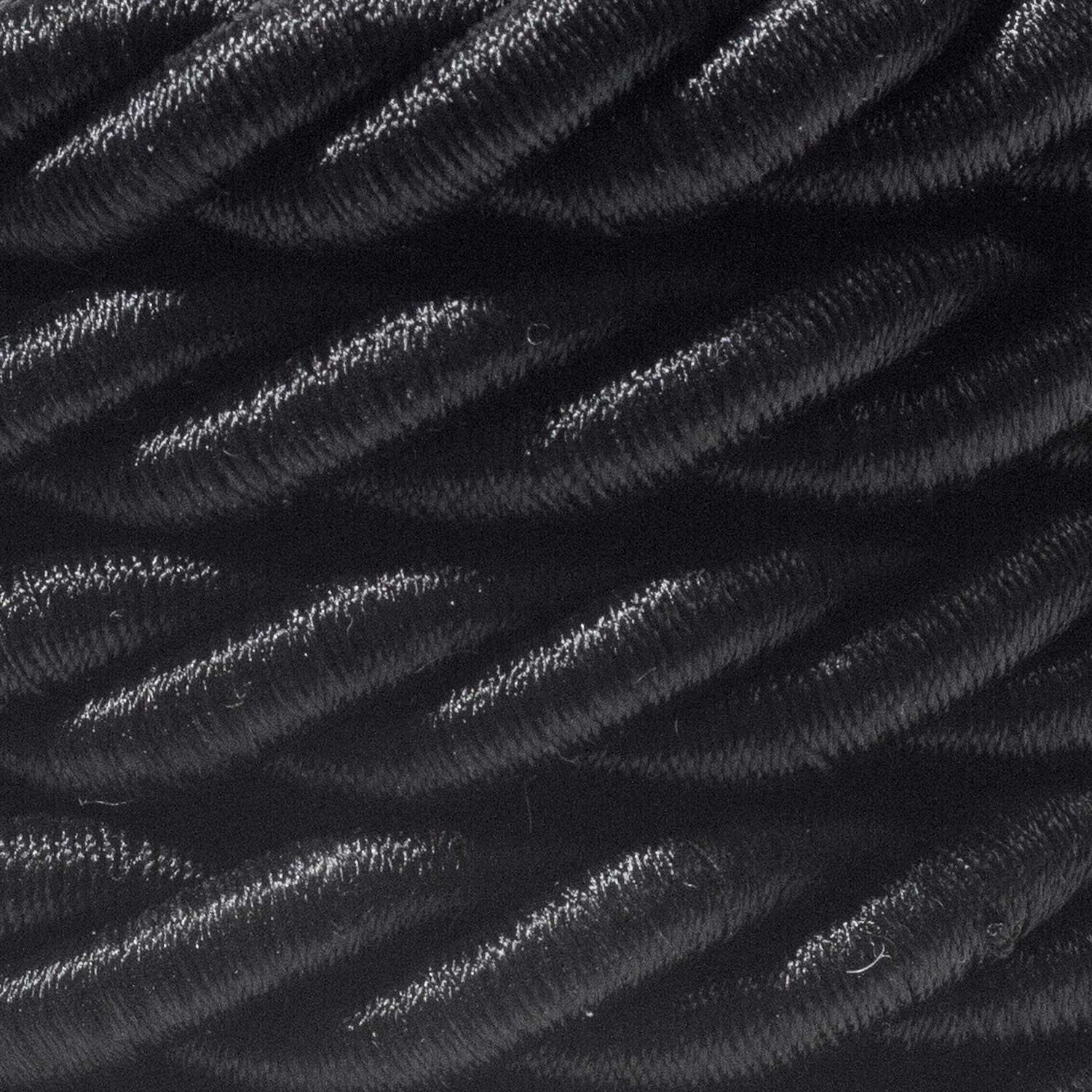 Rope electrical wire 18/3 AWG wire inside. Shiny Black Fabric