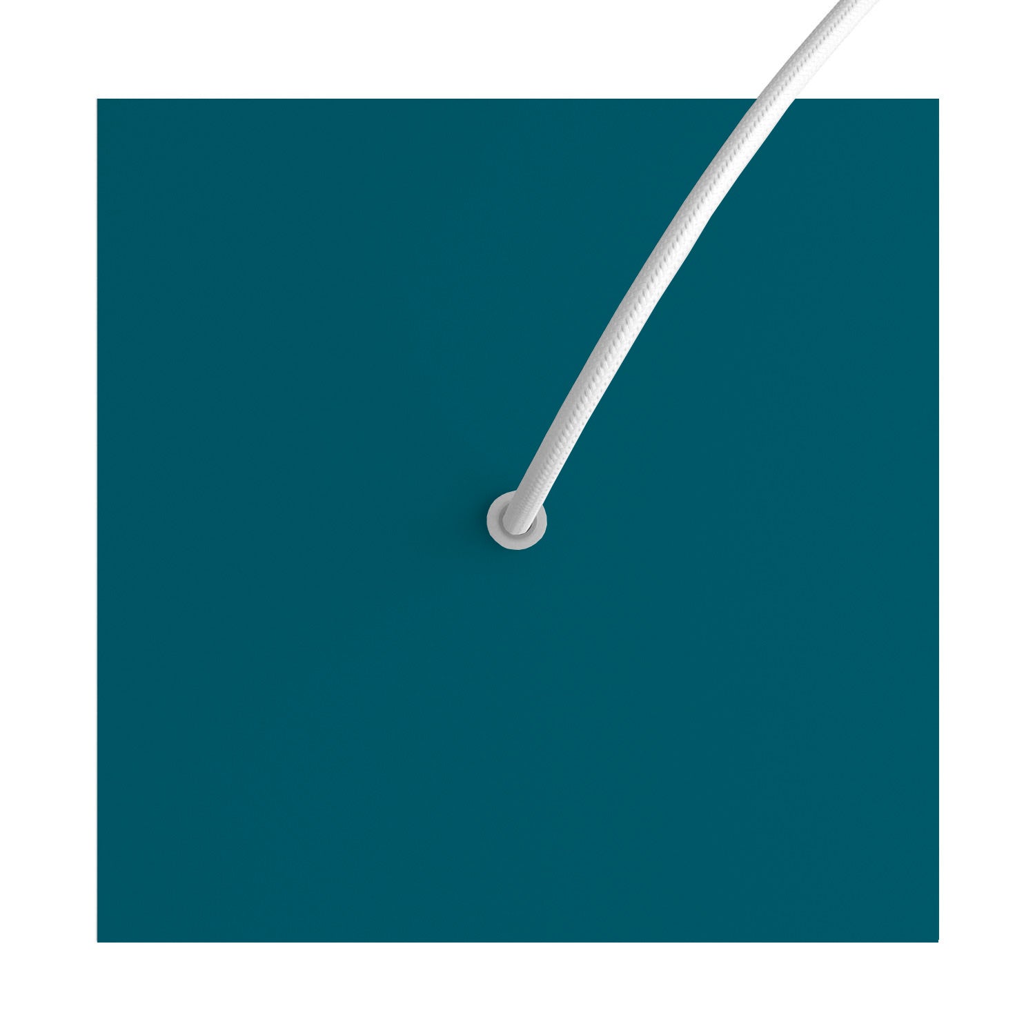 Rosone Rose-One quadrato, 200 mm con 1 foro e 4 fori laterali - Petrolio Bianco