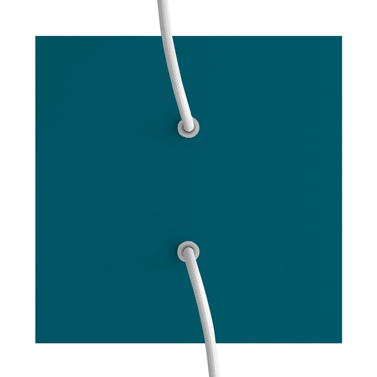 Rosone Rose-One quadrato, 200 mm con 2 fori e 4 fori laterali - Petrolio Bianco