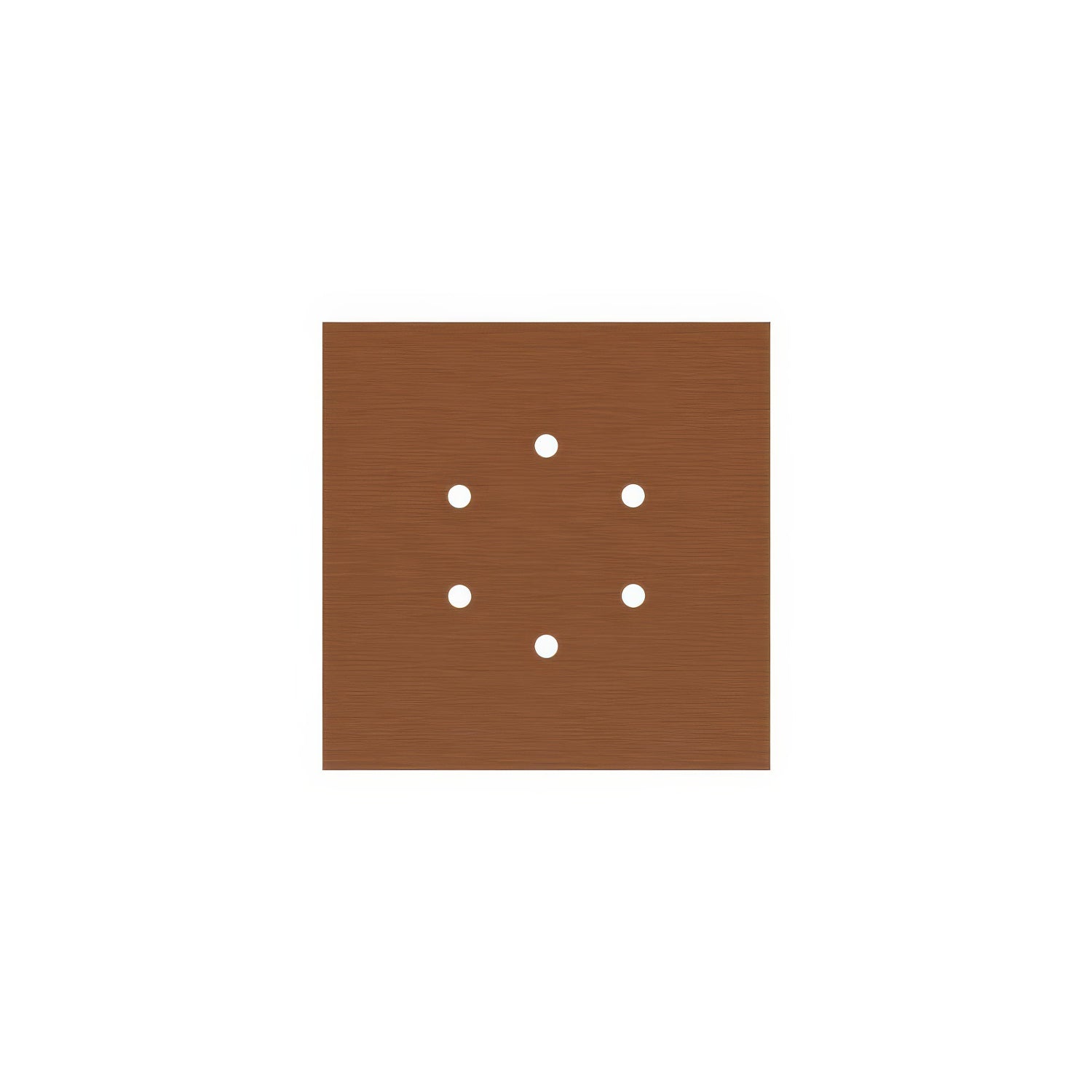Rosone Rose-One quadrato, 200 mm con 6 fori e 4 fori laterali - Dibond Rame satinato Bianco