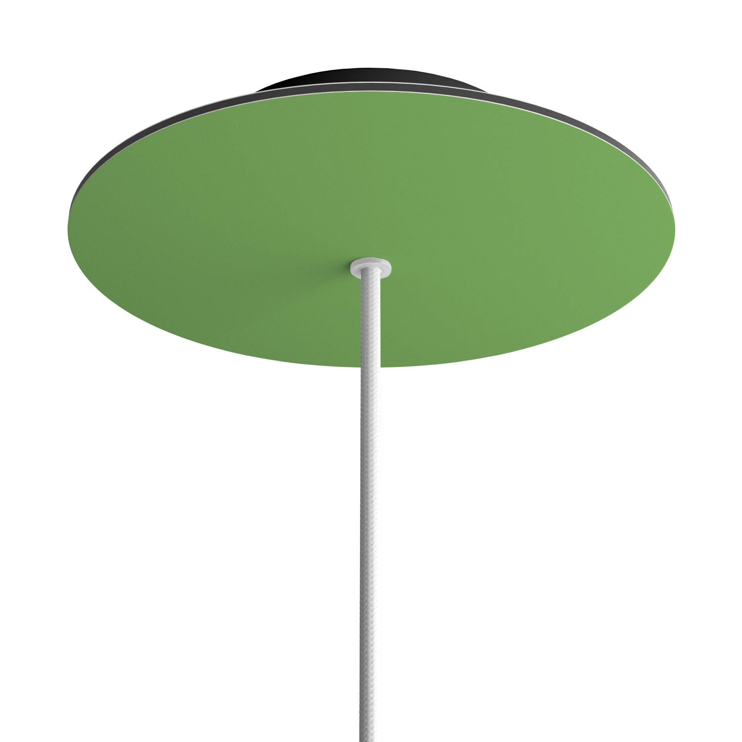 Rosone Rose-One rotondo, diametro 200 mm con 1 foro e 4 fori laterali - Verde prato Nero