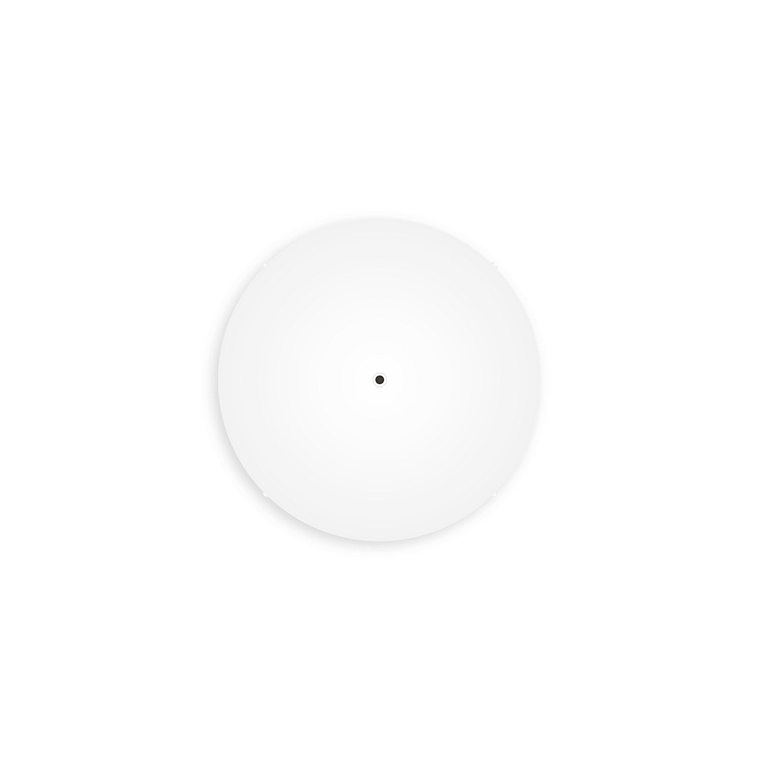 Rosone rotondo in alluminio Ø 30 cm con staffa e cavo di messa a terra, con 1 foro centrale - Bianco Opaco 0