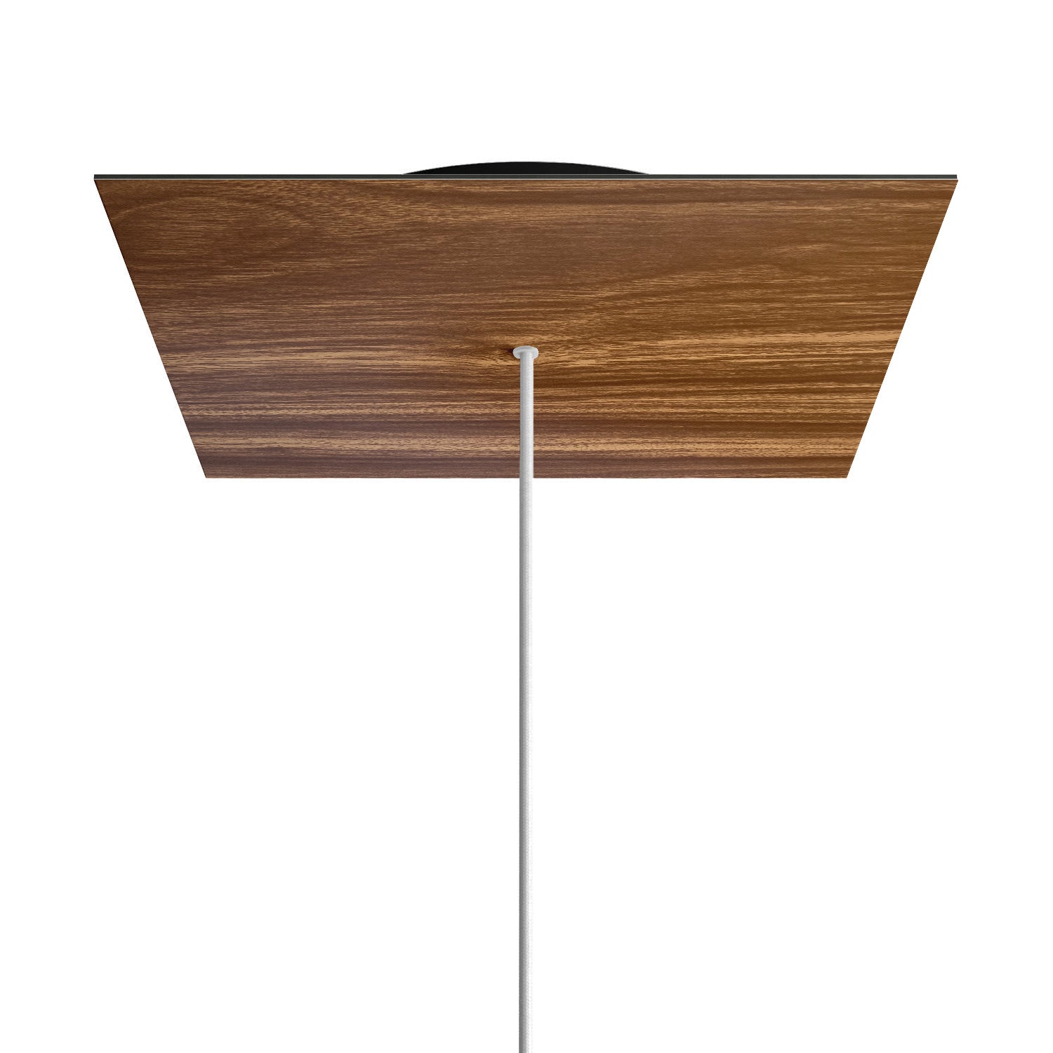 Rosone XXL Rose-One quadrato, 400 mm con 1 foro e 4 fori laterali - Legno Nero