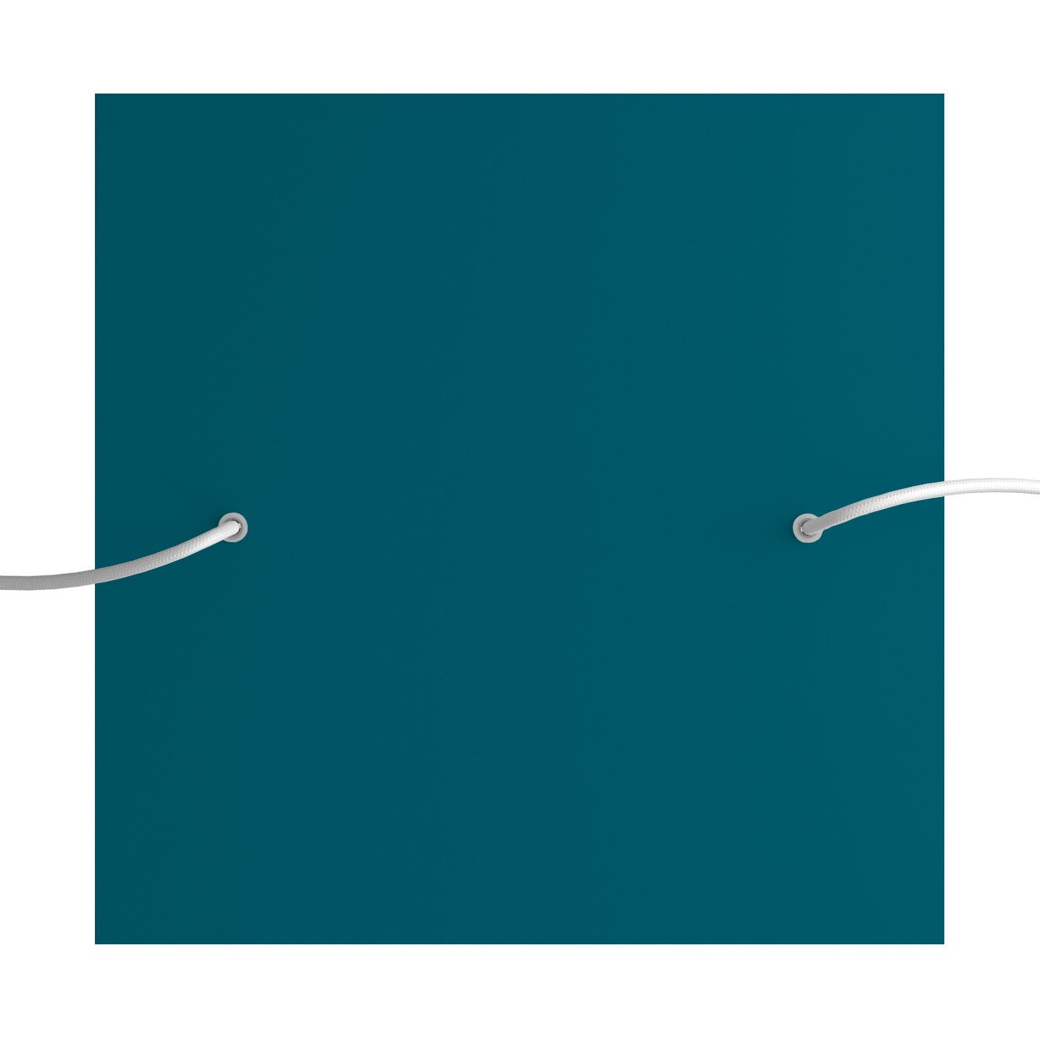 Rosone XXL Rose-One quadrato, 400 mm con 2 fori e 4 fori laterali - Petrolio Bianco