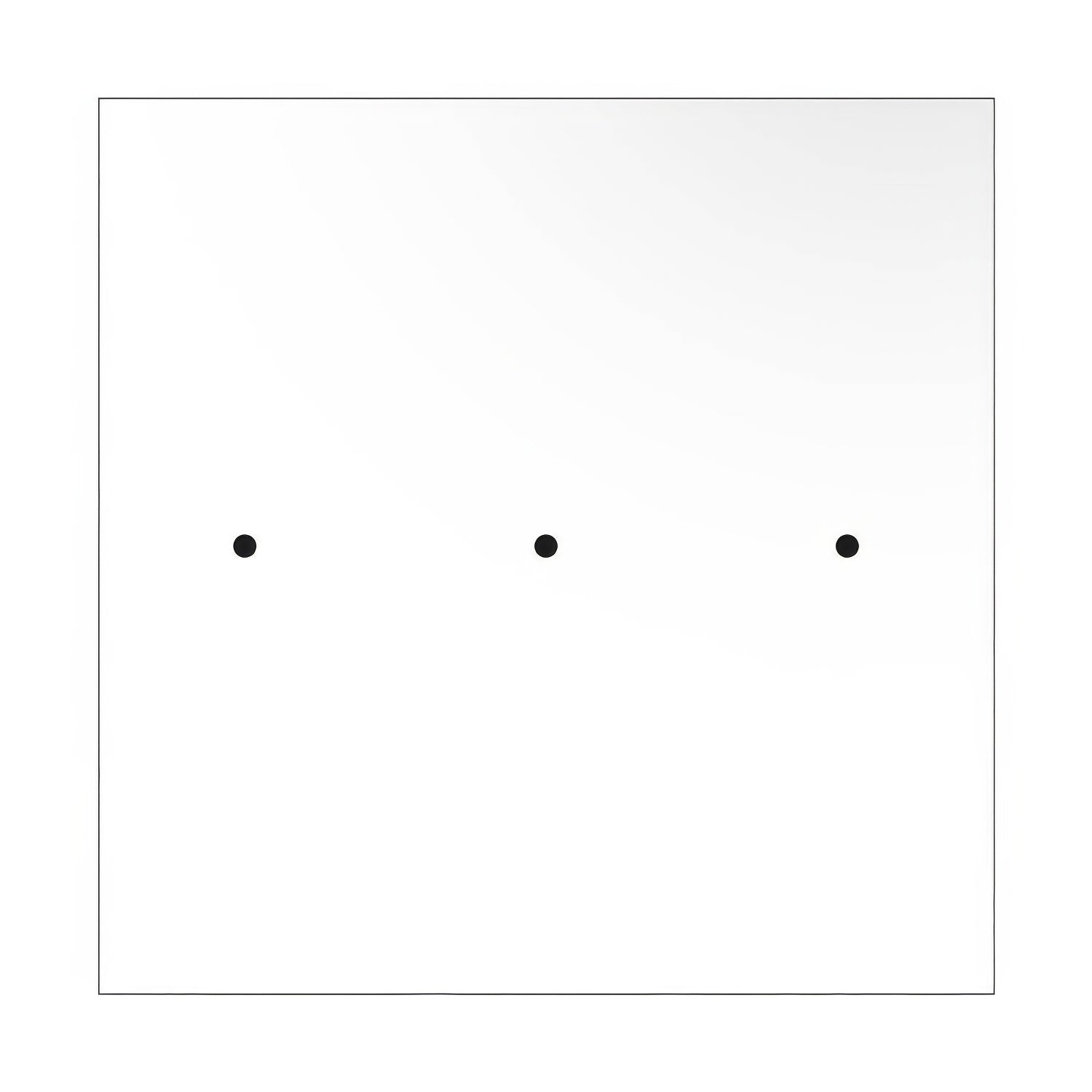 Rosone XXL Rose-One quadrato, 400 mm con 3 fori in linea e 4 fori laterali - Bianco opaco Bianco