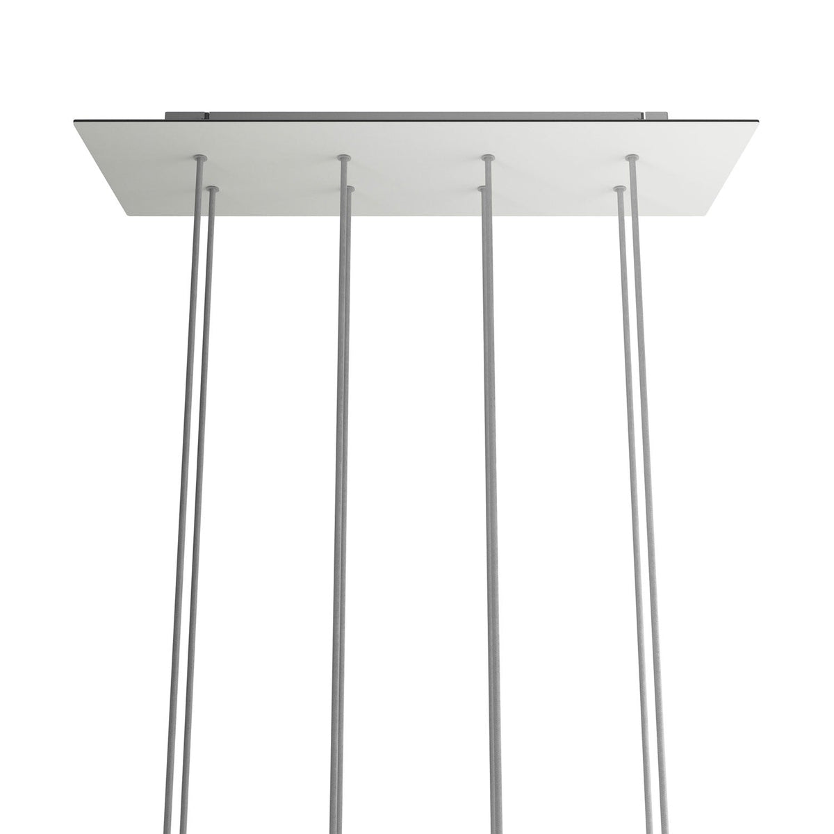 XXL rectangular ceiling canopy Ros One with 8 holes - Matte White ...