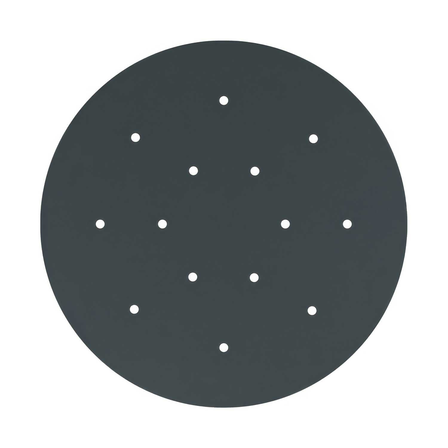 Rosone XXL Rose-One rotondo, diametro 400 mm con 14 fori e 4 fori laterali - Antracite Bianco