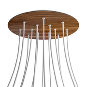 Rosone XXL Rose-One rotondo, diametro 400 mm con 14 fori e 4 fori laterali - Legno Bianco