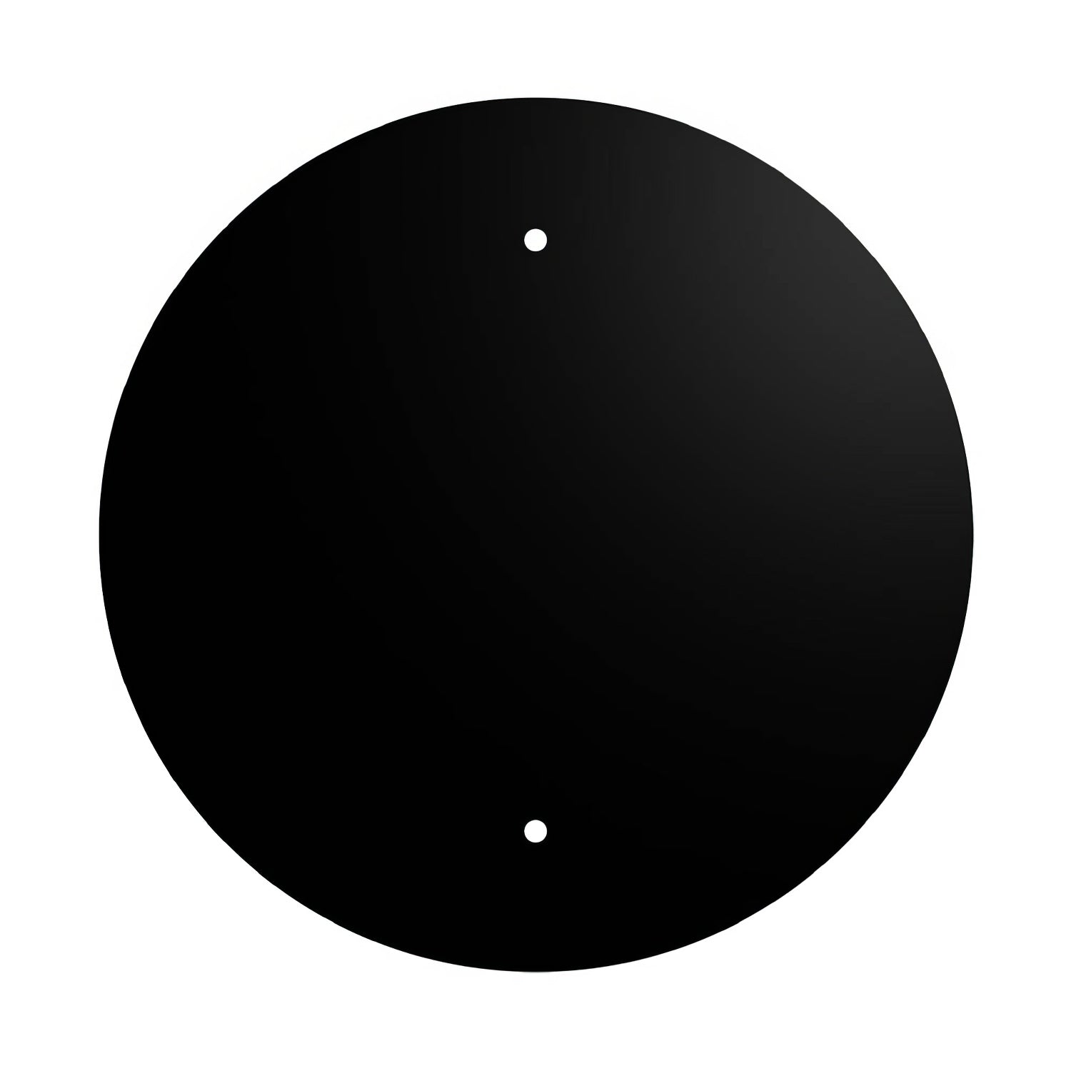 Rosone XXL Rose-One rotondo, diametro 400 mm con 2 fori e 4 fori laterali - Nero opaco Bianco