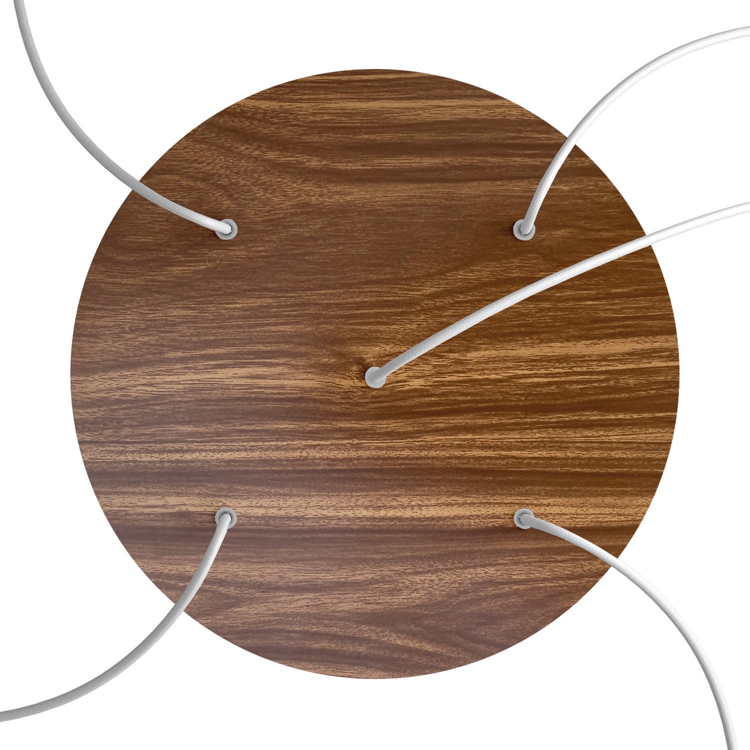 Rosone XXL Rose-One rotondo, diametro 400 mm con 5 fori e 4 fori laterali - Legno Bianco