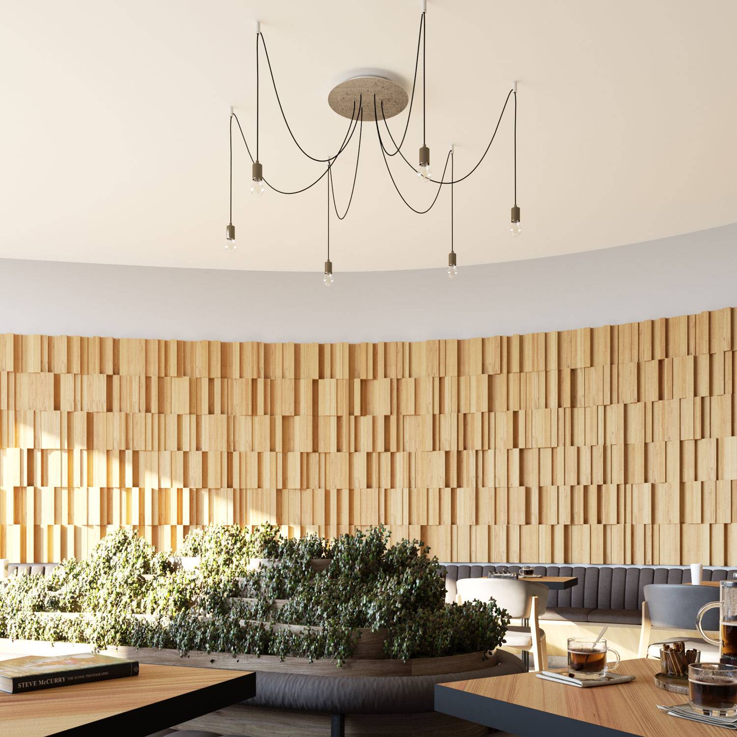 Rosone XXL Rose-One rotondo, diametro 400 mm con 6 fori e 4 fori laterali - Antracite Bianco