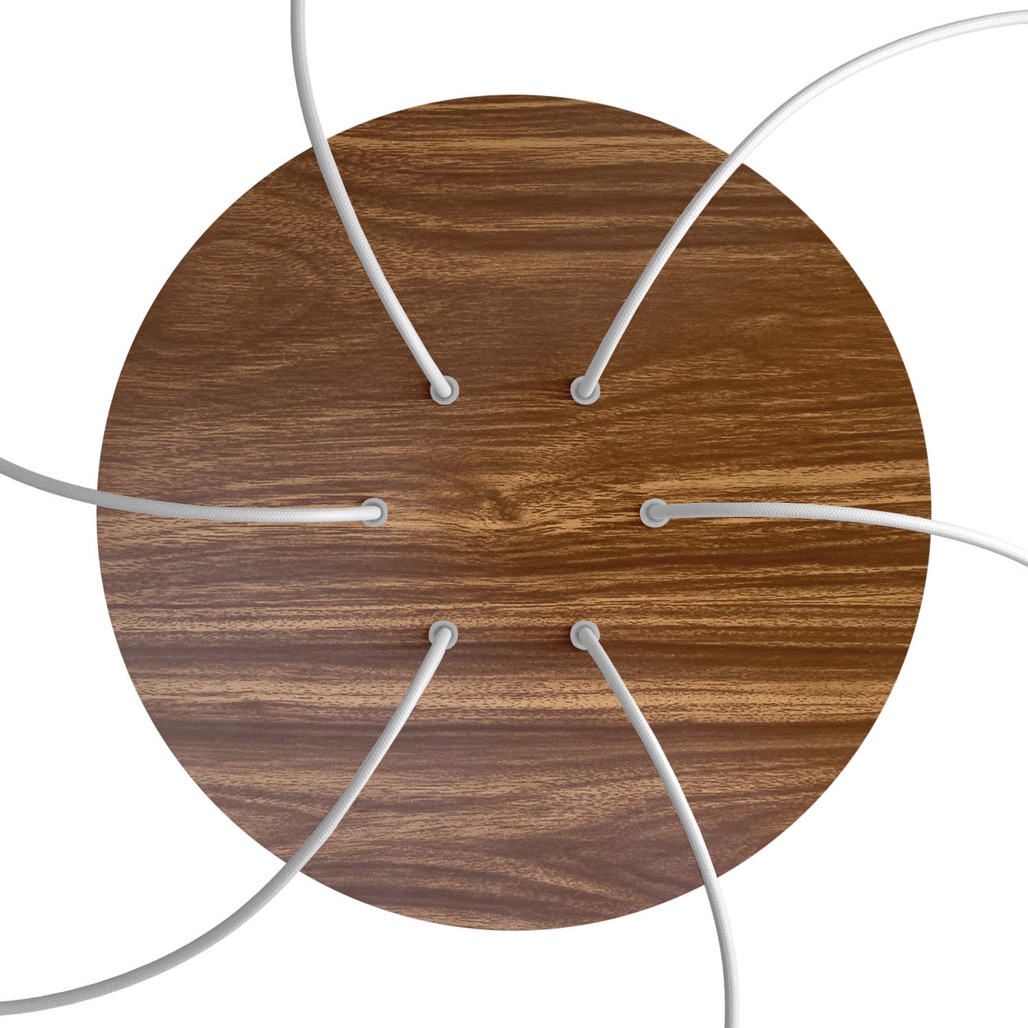 Rosone XXL Rose-One rotondo, diametro 400 mm con 6 fori e 4 fori laterali - Legno Bianco