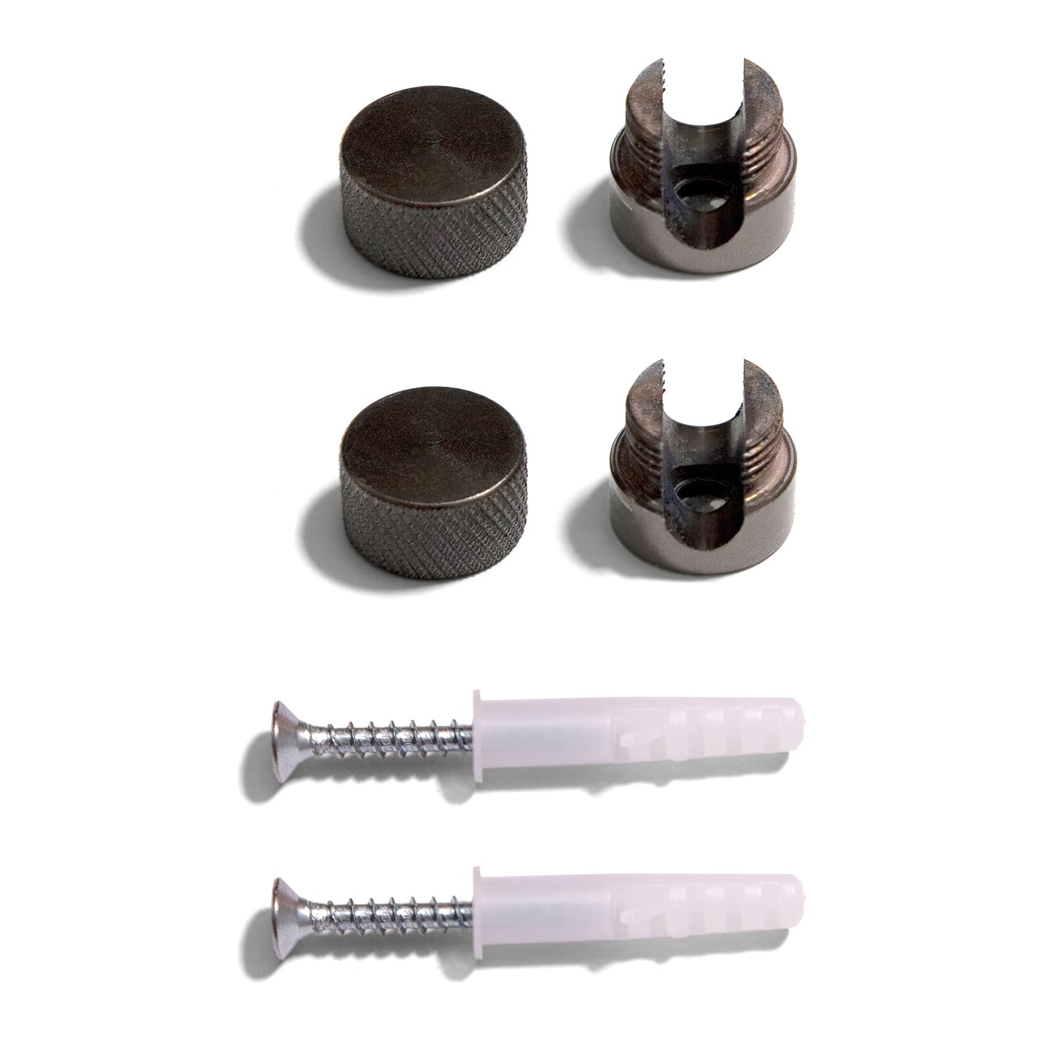 Sarè - Fissaggio a parete, passacavo in metallo per cavo tessile - Nero perla