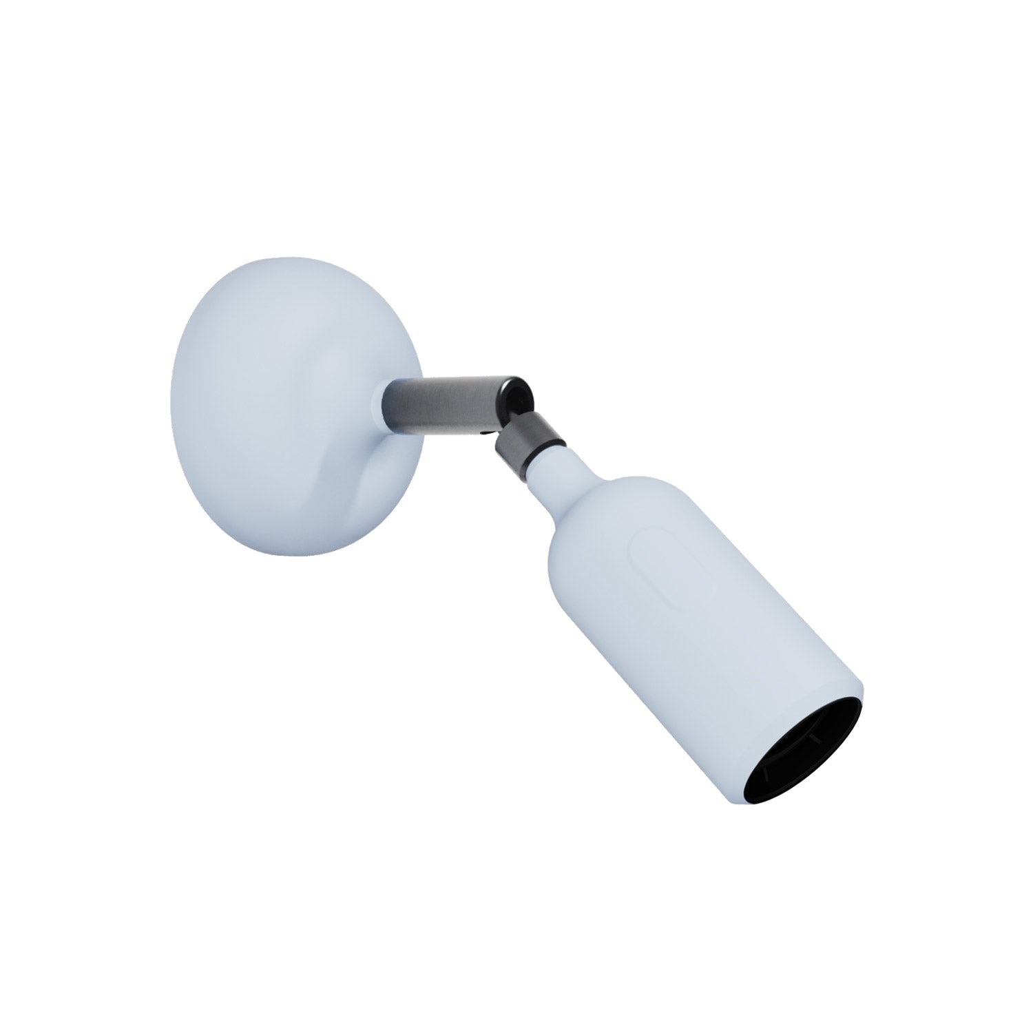 Silicone Fermaluce lamp with joint and built-in switch - Soft blue