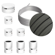 Sistema Filé Linear Kit - con cavo CM03 di 5 m per catenaria e 7 componenti in legno verniciato bianco per interni