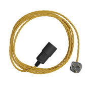 Snake Twisted - Lampada plug-in con cavo trecciato in tessuto TM25 e spina UK