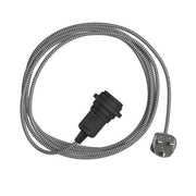 Snake Zig-Zag per paralume - Lampada plug-in con cavo in tessuto effetto Zig-Zag RZ04 e spina UK