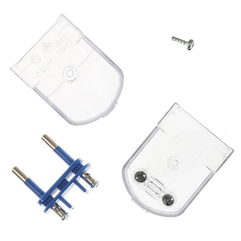 Spina 2 Poli 10A (piccola) - IMQ - Made in Italy - Trasparente - Creative Cables