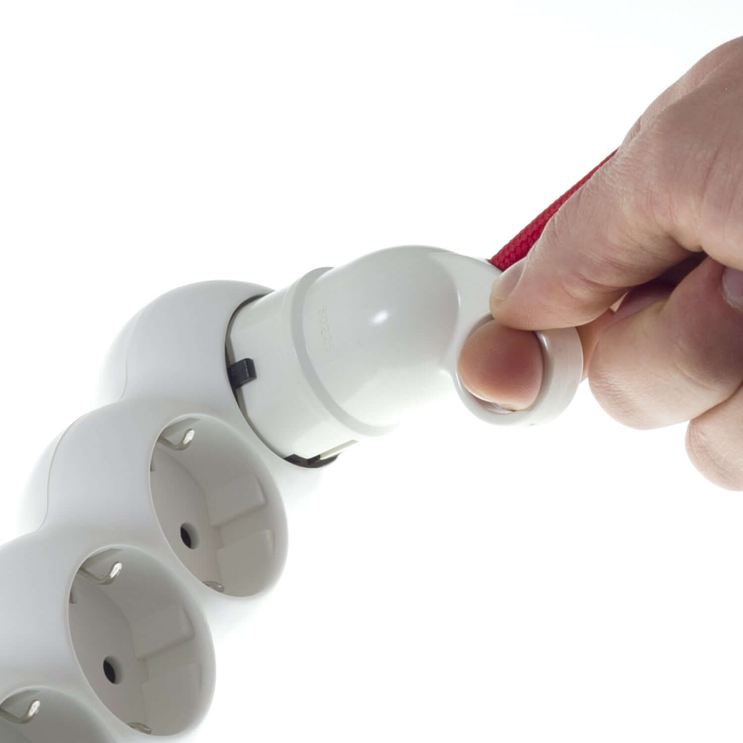 Spina Schuko Confort con anello 16A 250V - Bianco - Creative Cables