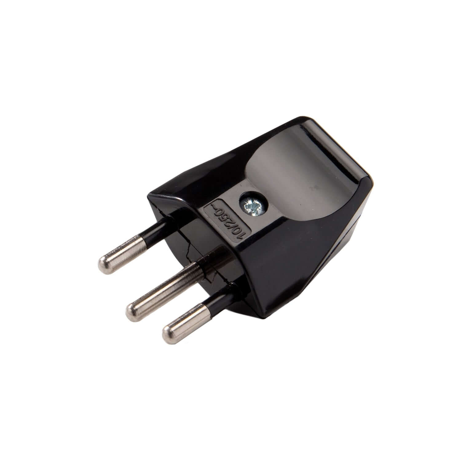 Spina svizzera 2 Poli con terra 10A - Nero - Creative Cables