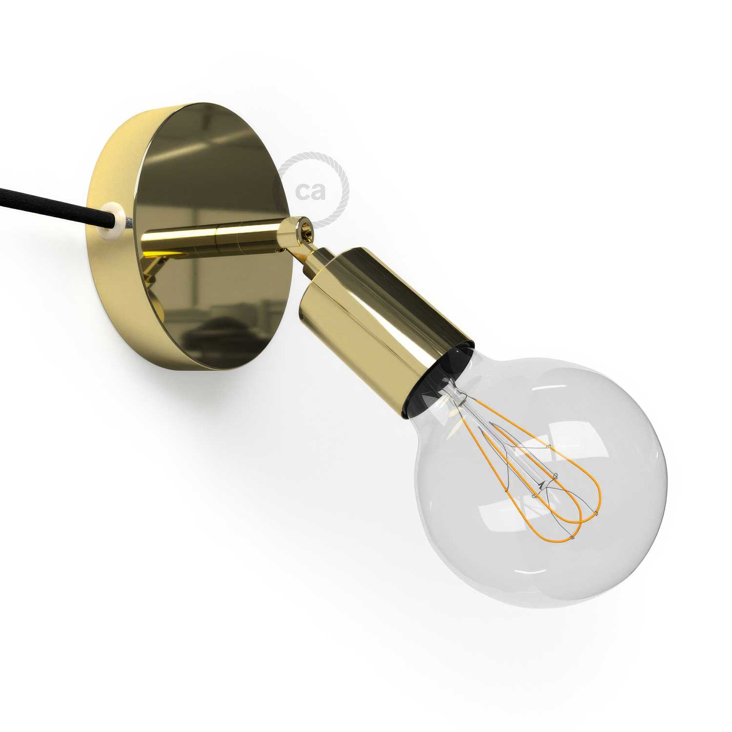 Spostaluce Metal 90° adjustable - Brass – Creative Cables