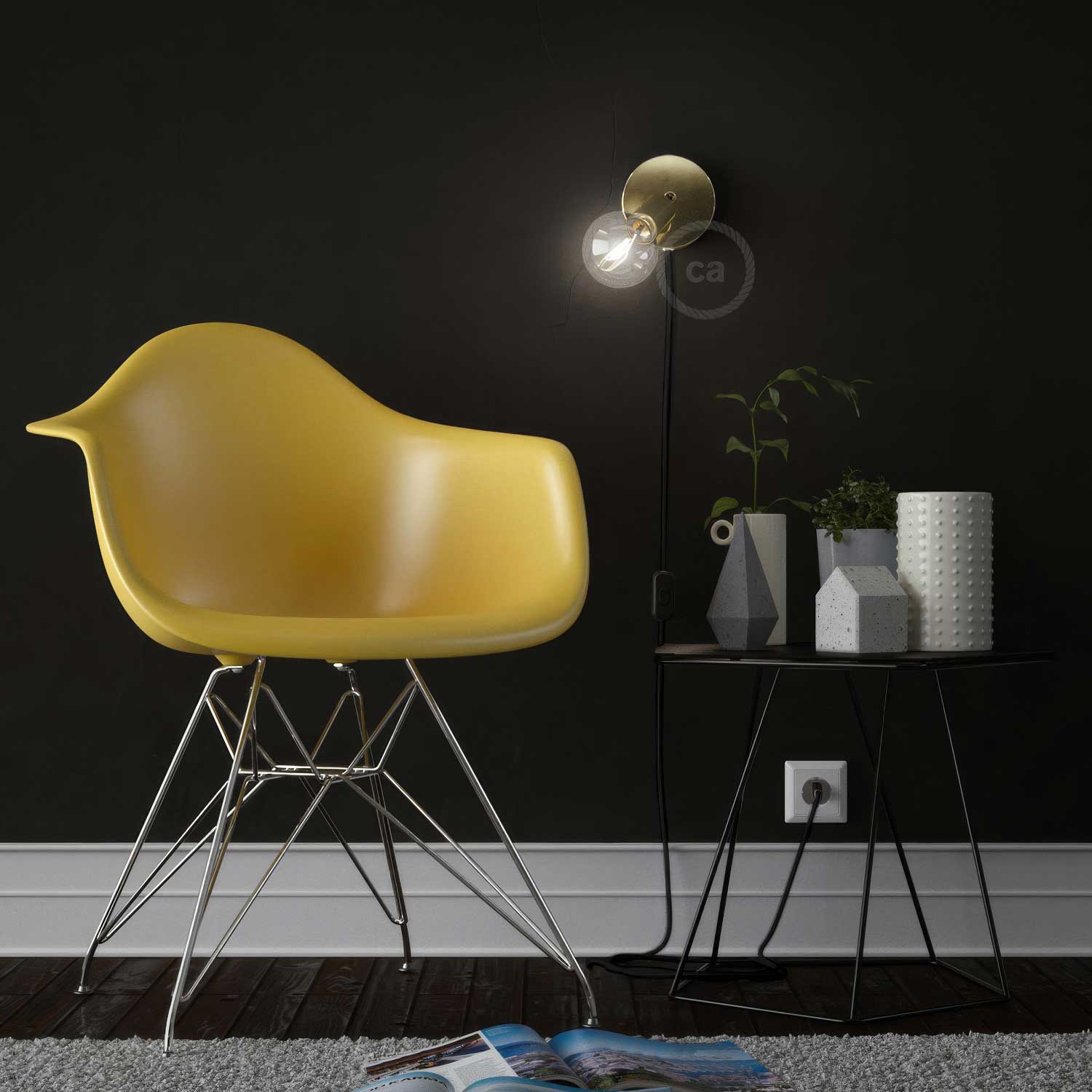Spostaluce Metal 90° adjustable - Brass – Creative Cables