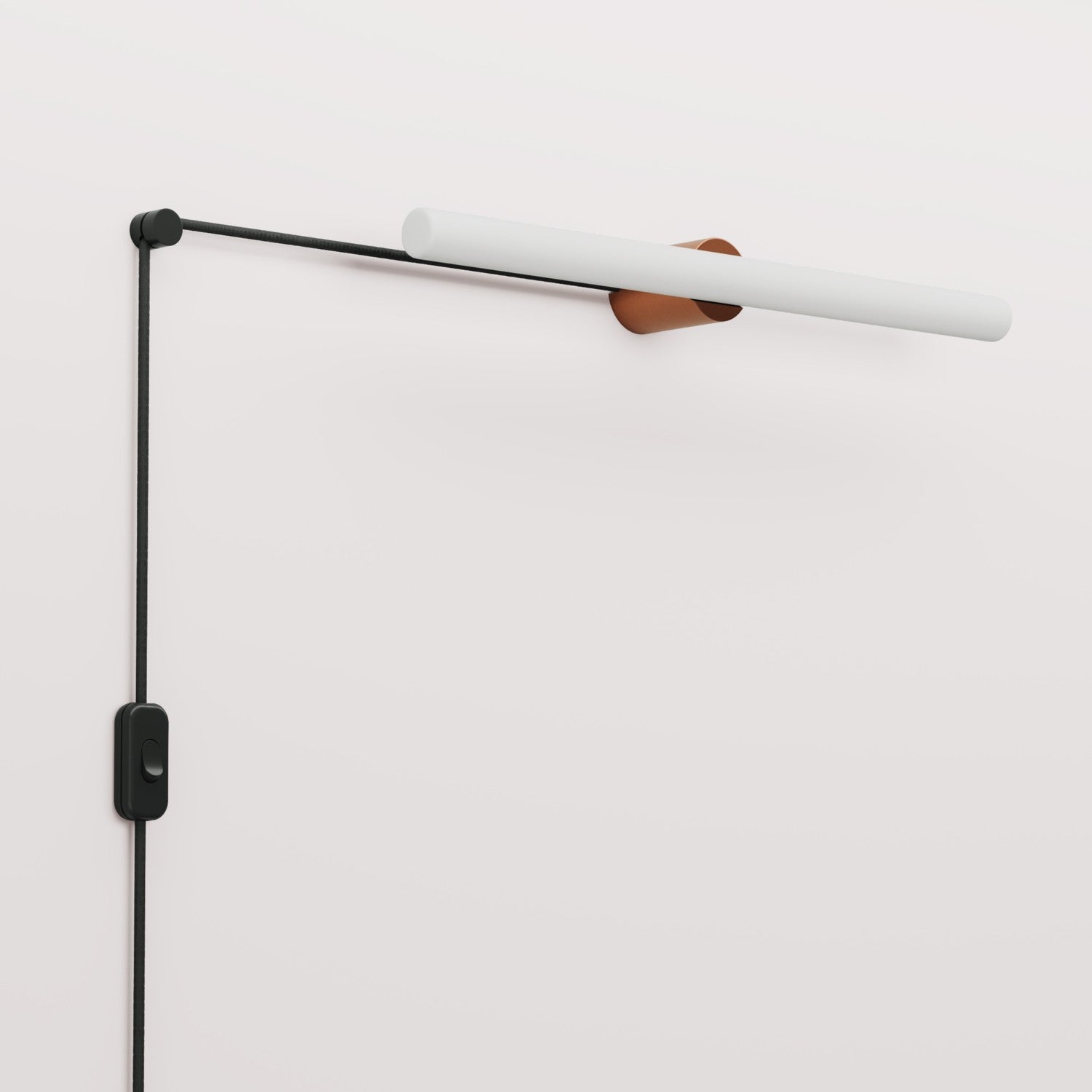 Spostaluce Plug-in Light with Metal Finish and S14d LED Linear Light Bulb - Brushed Copper