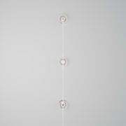 Spostaluce wall lamp with plug, 3 Ghost bulbs and white cable