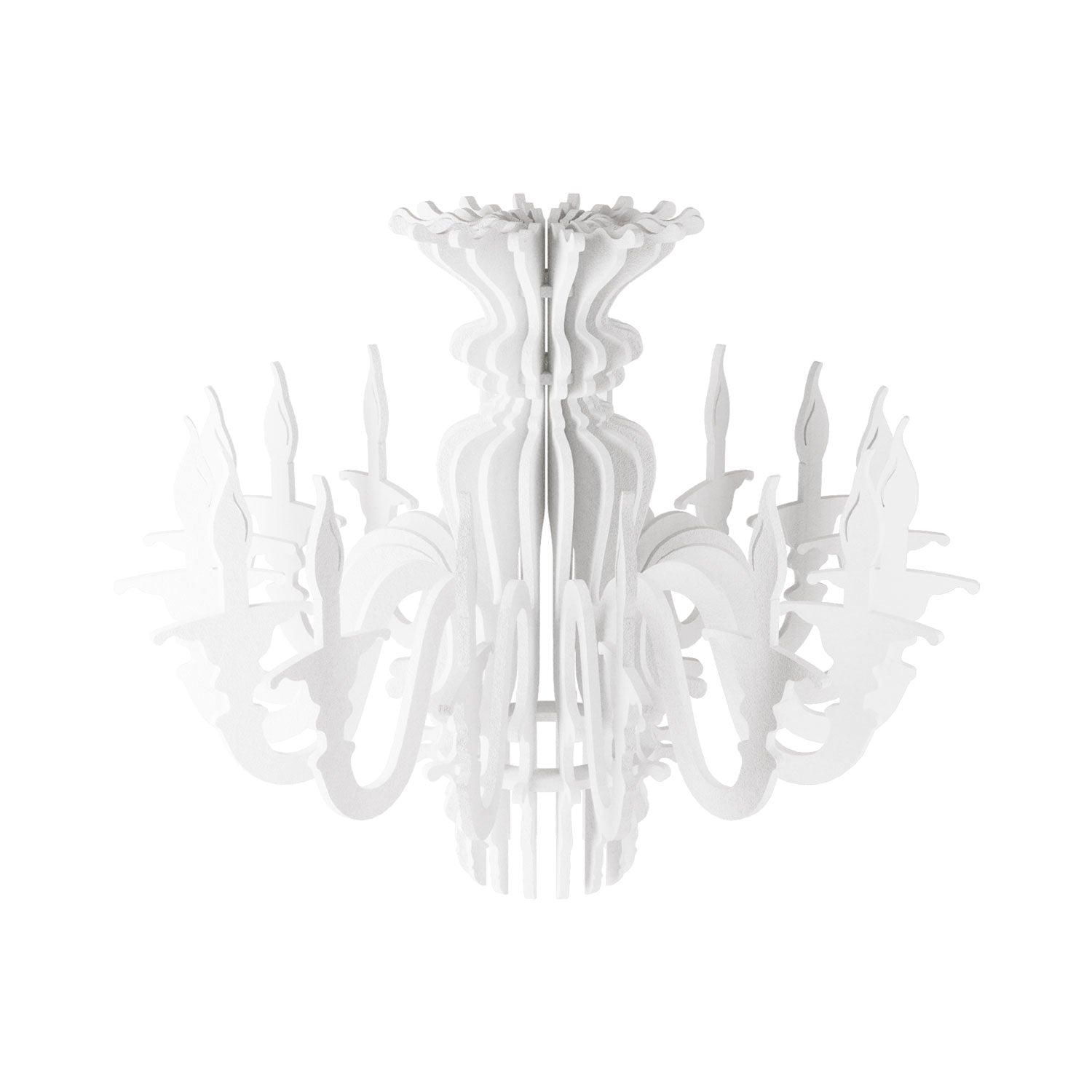 Suspension Lamp with Classic SHHANDELIER Shade Made of Sound-Absorbing Material - White melange