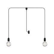 T-Snake EIVA Outdoor lamp for wet locations with 2 lights with canopy - Black