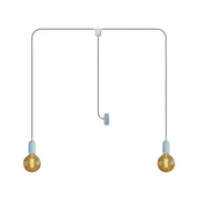 T-Snake EIVA Outdoor lamp for wet locations with 2 lights with canopy - Soft blue