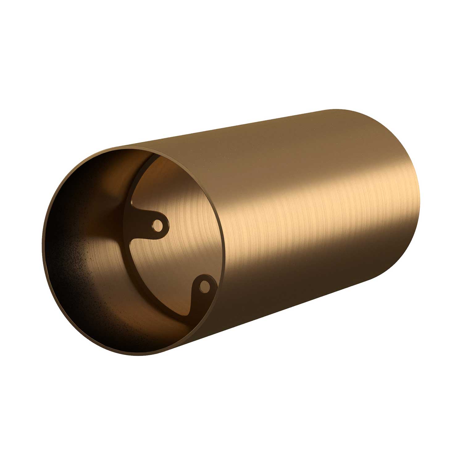 Tub - E14, tubo in metallo per faretto con portalampada doppia ghiera E14 - Bronzo satinato - Creative Cables